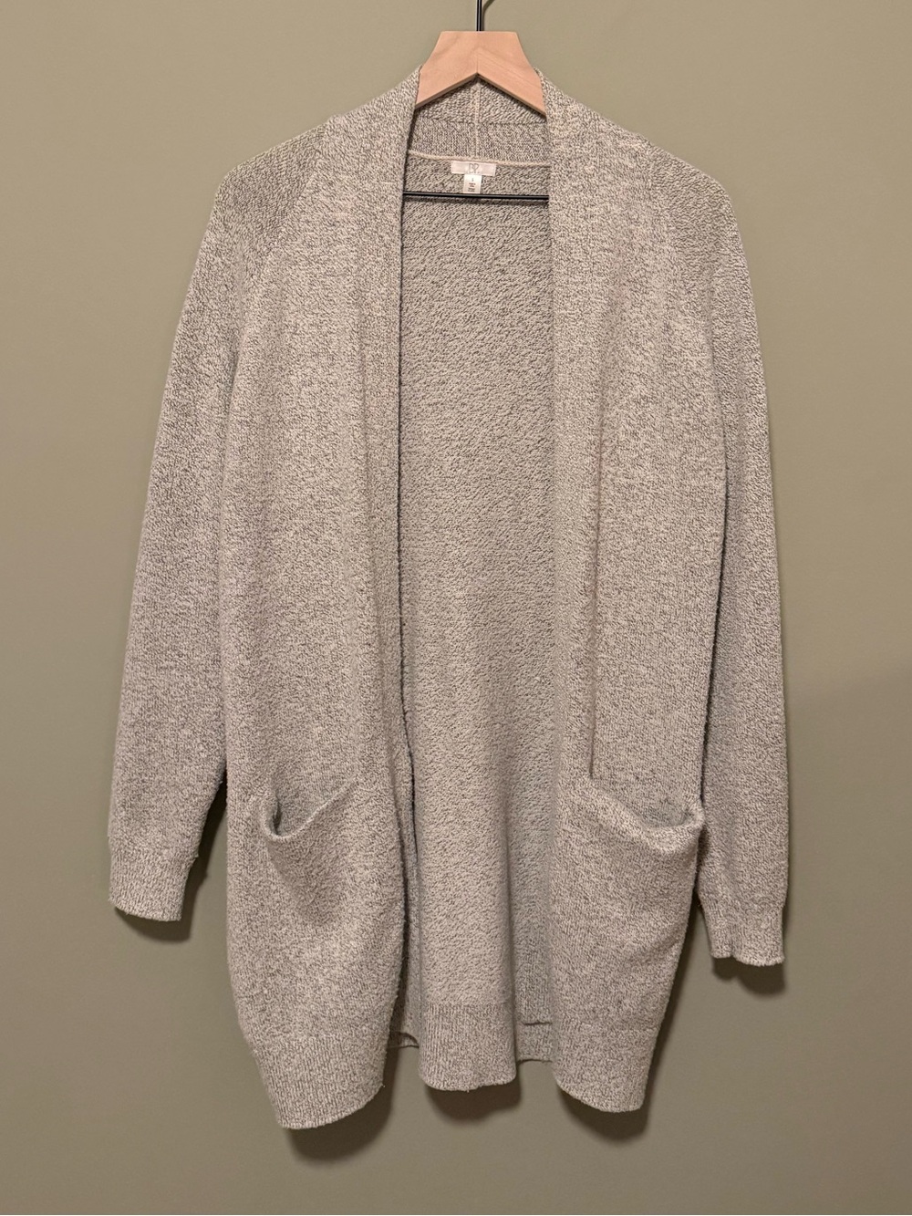 bp Gray Open-Front Pocket Cardigan | S